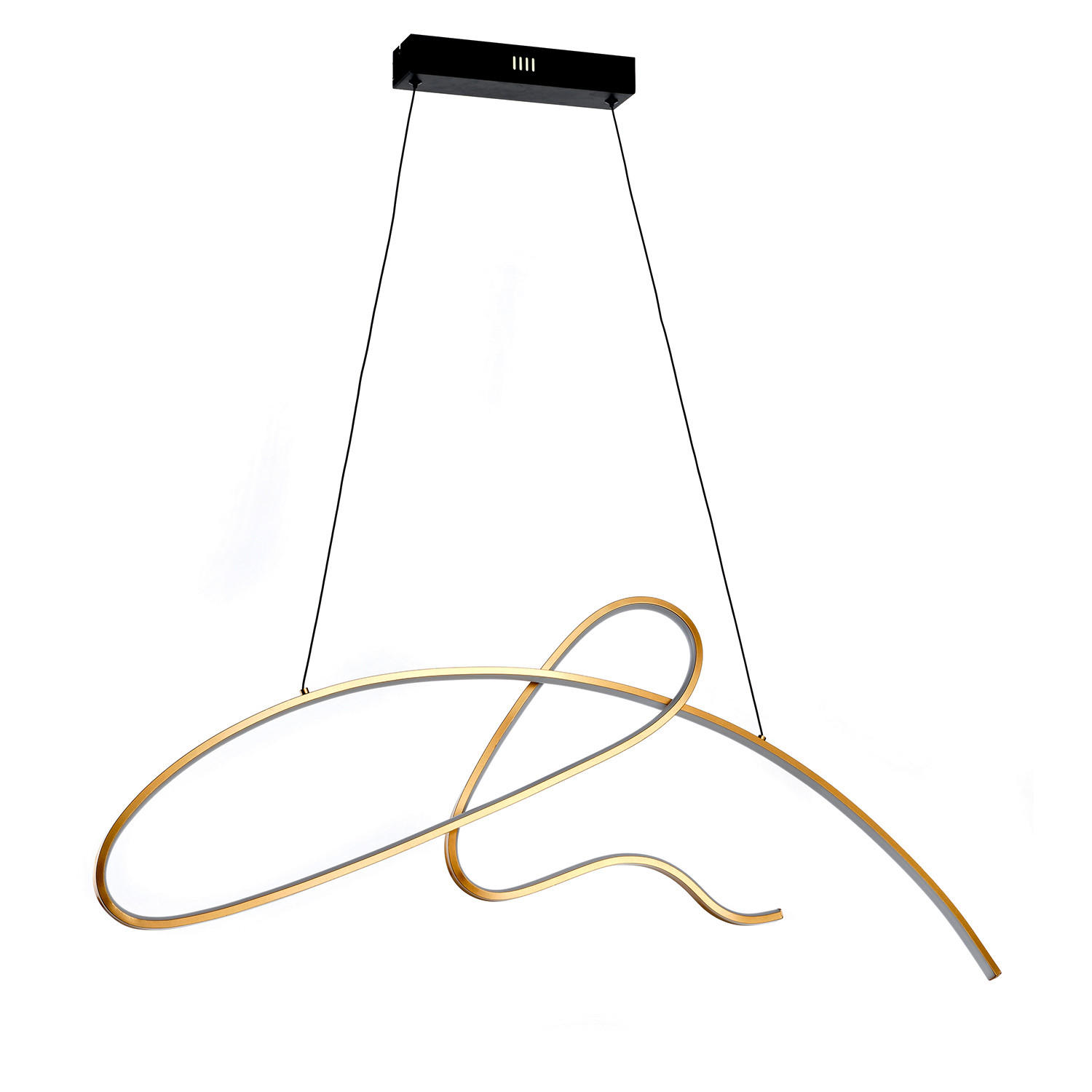 LED-HÄNGELEUCHTE 100/2/90 cm   - Goldfarben, Design, Metall (100/2/90cm)