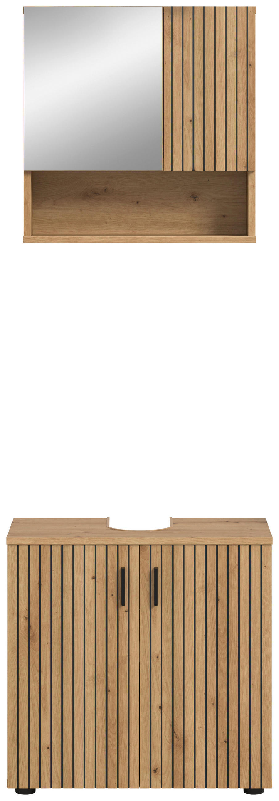 BADEZIMMER 2-teilig  in 60 cm  - Eiche Artisan, Basics, Holzwerkstoff/Kunststoff (60cm) - MID.YOU