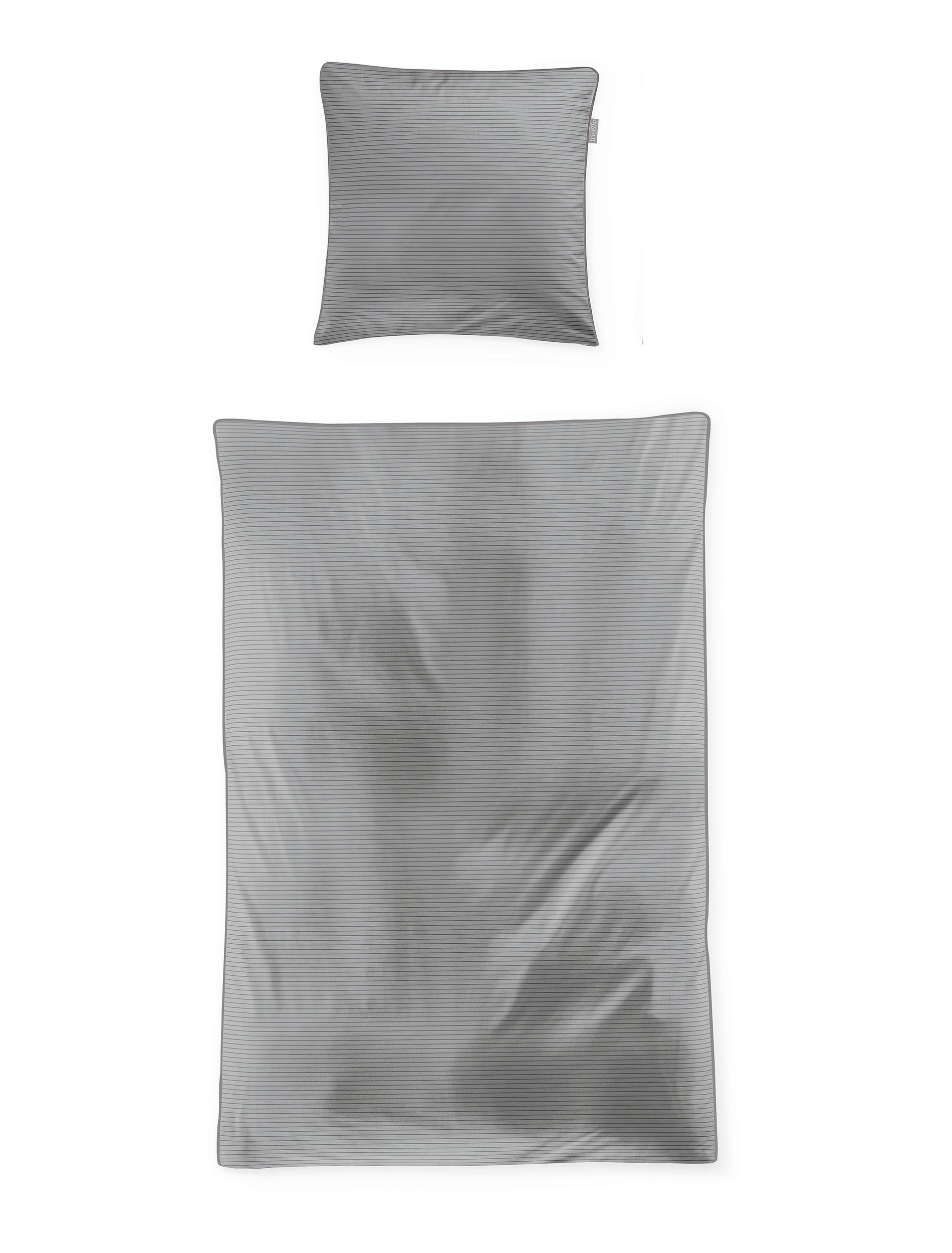 BETTWÄSCHE Makosatin 140/200 cm  - Grau, KONVENTIONELL, Textil (140/200cm) - Irisette