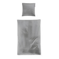 BETTWÄSCHE Makosatin 135/200 cm  - Grau, KONVENTIONELL, Textil (135/200cm) - Irisette