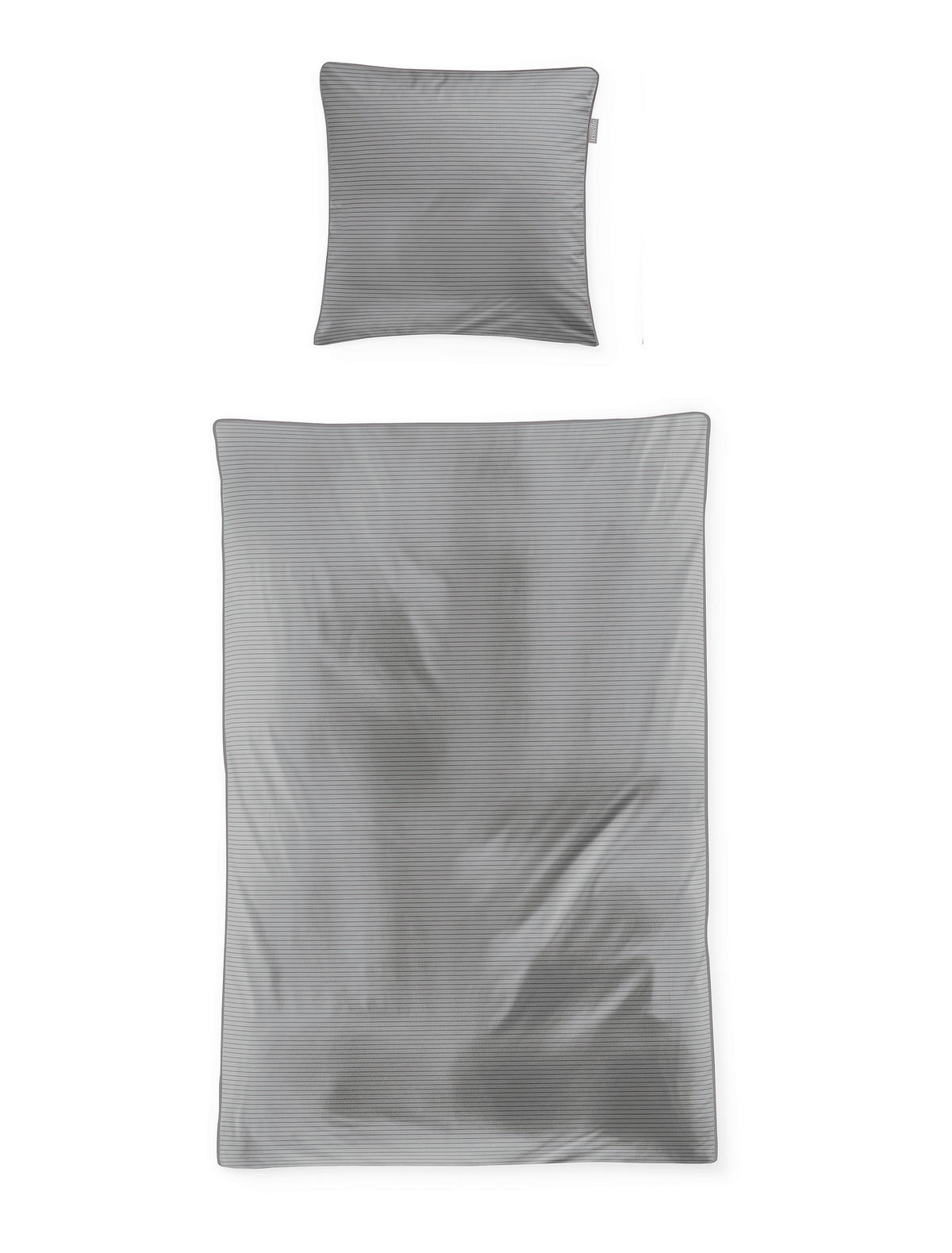 BETTWÄSCHE Makosatin 135/200 cm  - Grau, KONVENTIONELL, Textil (135/200cm) - Irisette