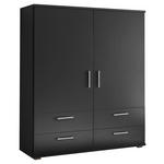 HIGHBOARD , 120/140/38 cm, 4 Schublade(n)  - Alufarben/Graphitfarben, KONVENTIONELL, Holzwerkstoff/Kunststoff (120/140/38cm) - Carryhome