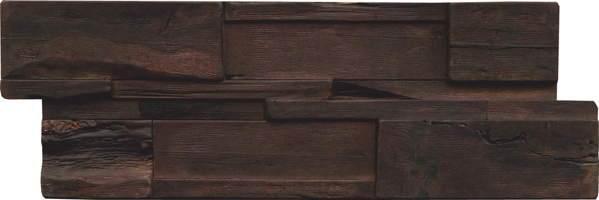 WANDVERKLEIDUNG - Dunkelbraun, Basics, Holz (56/20/2cm)