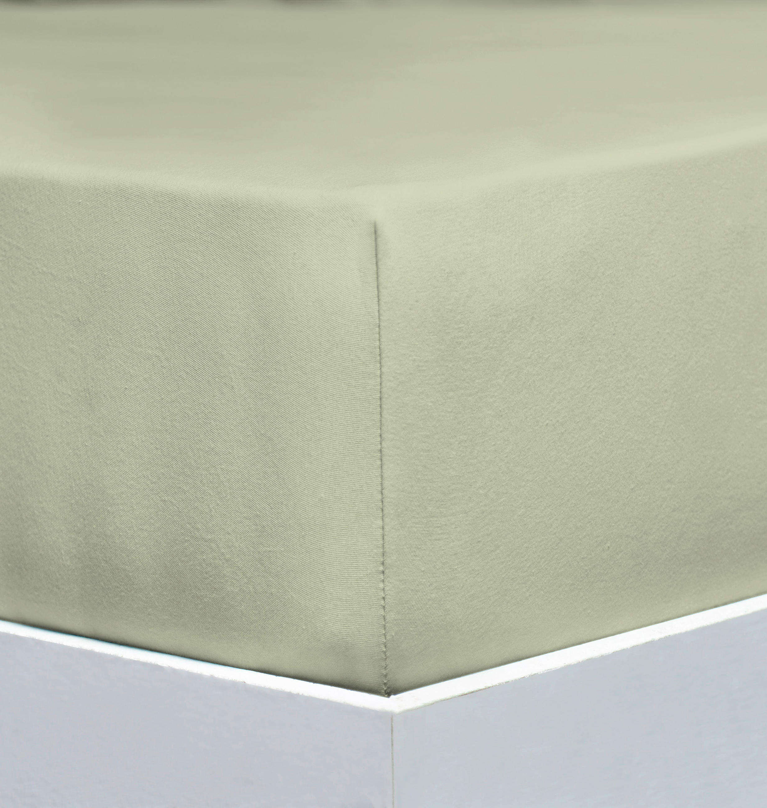 SPANNLEINTUCH 90-100/200-220 cm Jersey  - Salbeigrün, Basics, Textil (90-100/200-220cm) - Florella