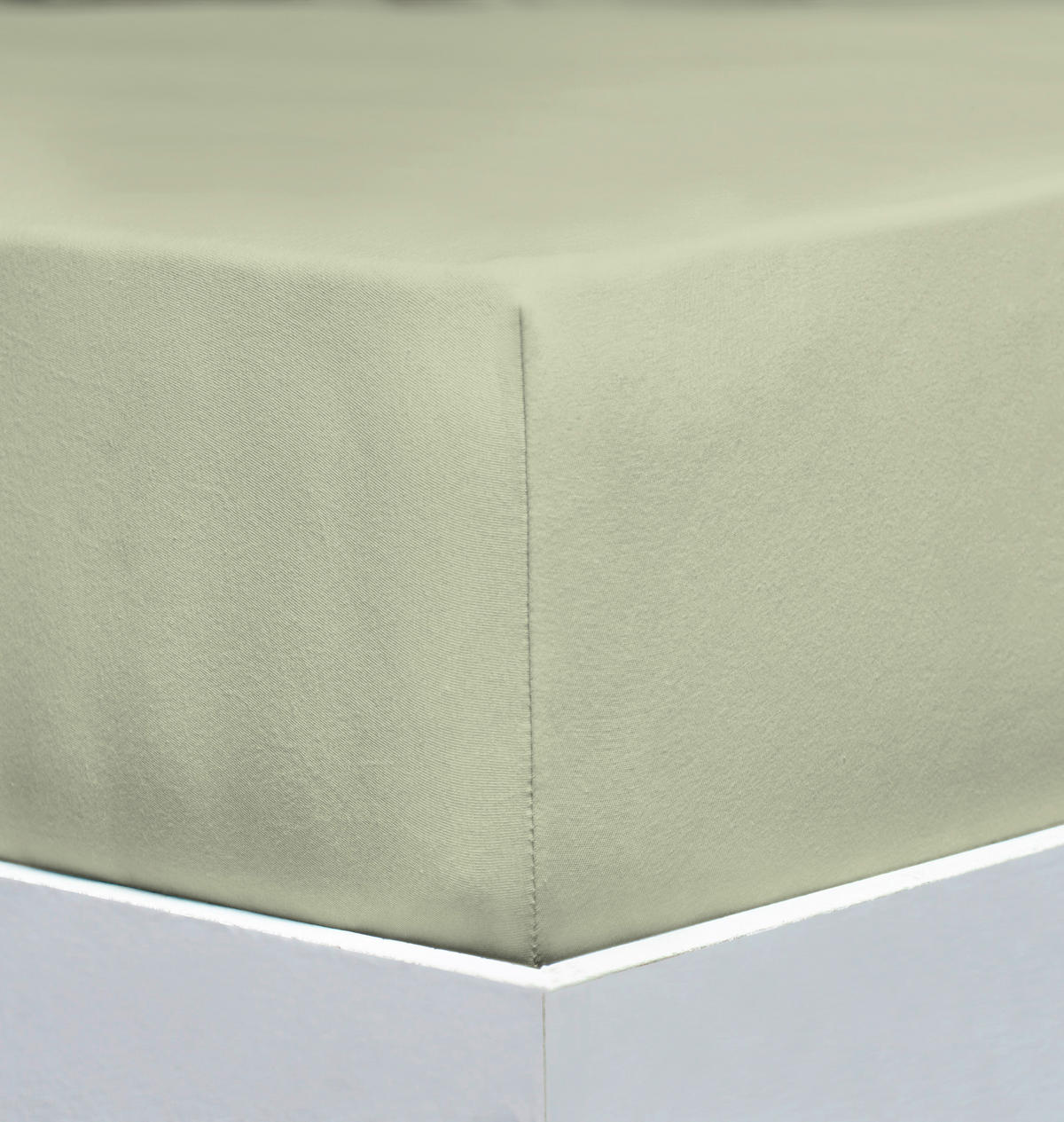 SPANNLEINTUCH 180-200/200-220 cm Jersey  - Salbeigrün, Basics, Textil (180-200/200-220cm) - Florella