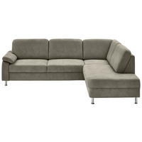 ECKSOFA in Mikrofaser Grau  - Grau, Design, Textil/Metall (266/202cm) - Beldomo System