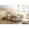 BOXSPRINGBETT 140/200 cm  in Creme  - Creme/Schwarz, Design, Holzwerkstoff/Kunststoff (140/200cm) - Xora
