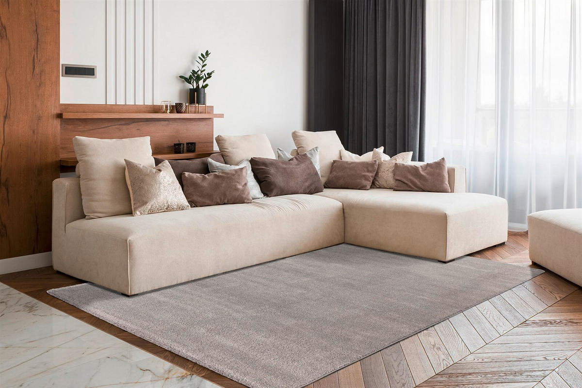 TEPPICH 80/150 cm Nila 100 Grau Grau  - Grau, KONVENTIONELL, Textil (80/150cm)