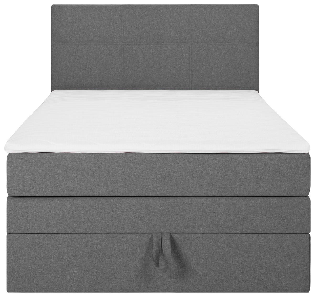 BOXSPRINGBETT 140/200 cm,  in Anthrazit  - Anthrazit/Schwarz, Design, Kunststoff/Textil (140/200cm) - Welnova