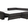 ECKSOFA in Webstoff Schwarz, Petrol  - Chromfarben/Anthrazit, Design, Kunststoff/Textil (276/212cm) - Carryhome