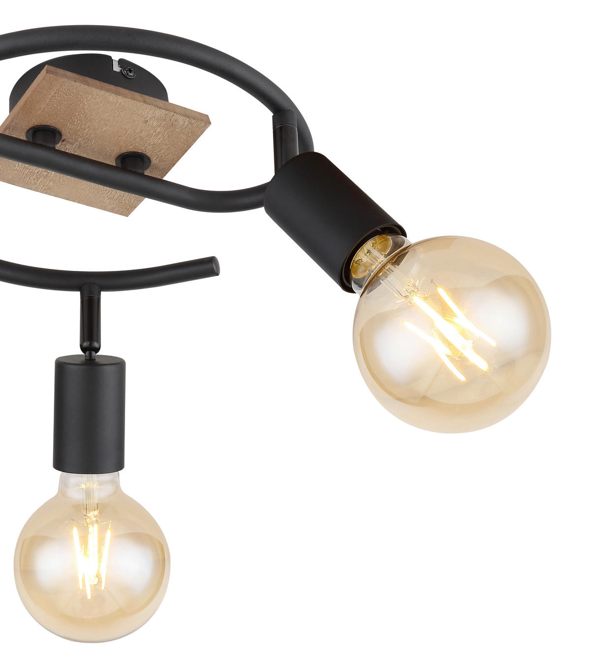 STRAHLER 25/14 cm   - Schwarz/Braun, Basics, Holz/Metall (25/14cm) - Globo