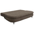 SCHLAFSOFA in Velours Braun  - Schwarz/Braun, Design, Holz/Textil (213/89/105cm) - Novel