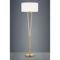 STOJACÍ LAMPA, 50/160 cm  - bílá/barvy mosazi, Lifestyle, kov/textil (50/160cm)