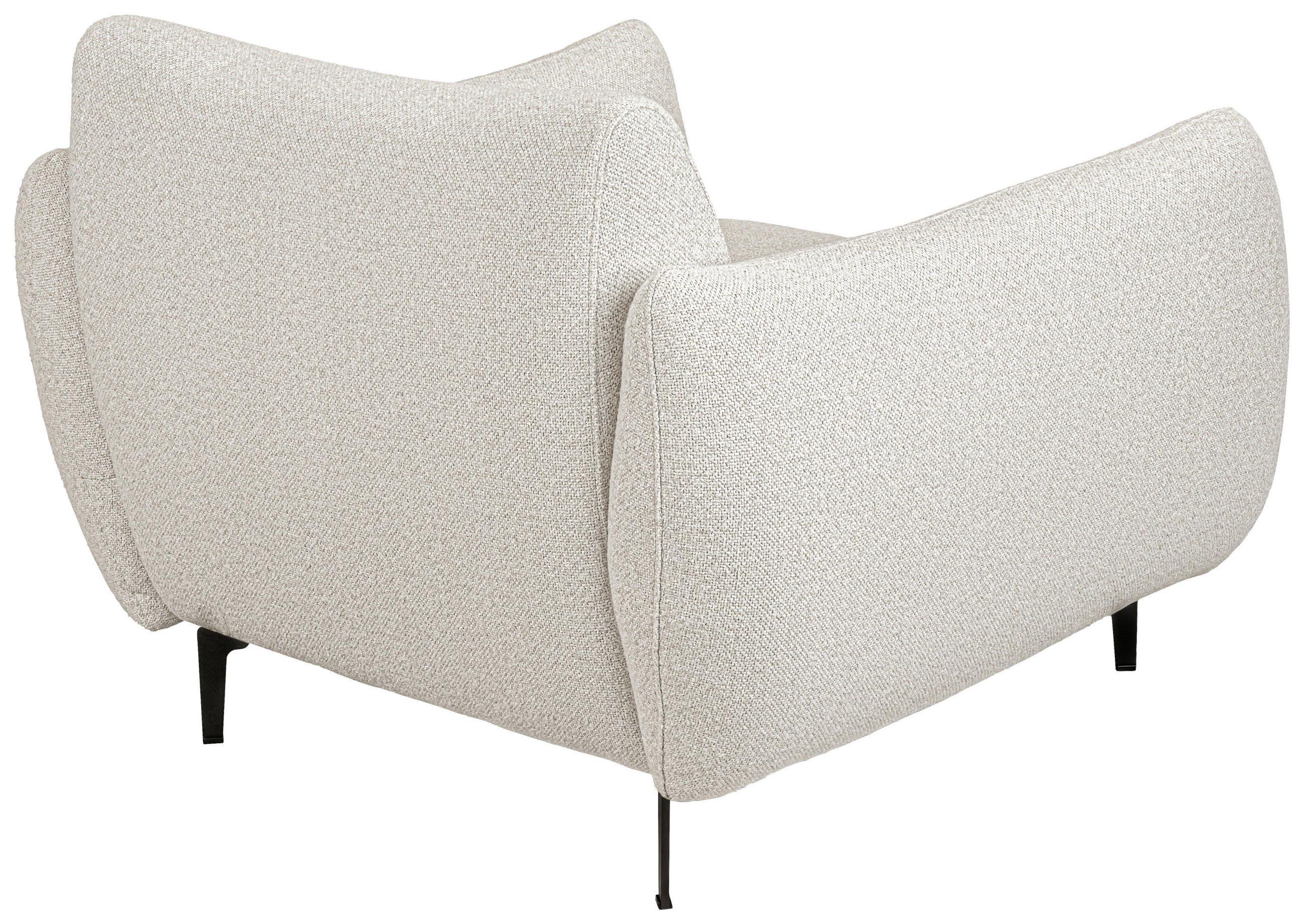 FÅTÖLJ i trä, textil beige  - beige/svart, Design, metall/trä (211/75/96cm) - Best Price