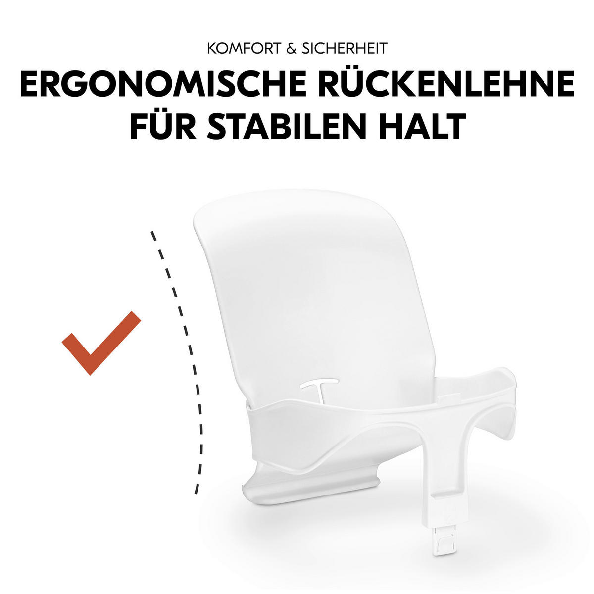 HOCHSTUHLSITZ Highchair Baby Seat  - Weiß, Basics, Kunststoff (32,5/32/34,5cm) - Hauck