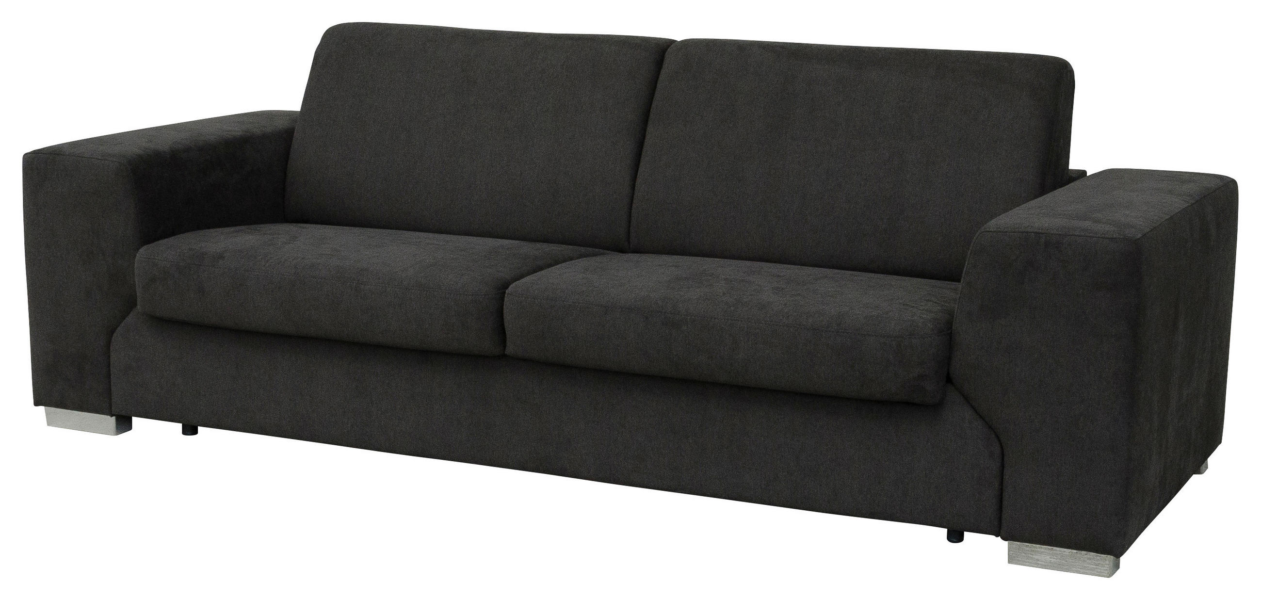 POHOVKA, textil, antracitová - antracitová/chrómová, Konventionell, kov/textil (250/85/98cm) - Venda