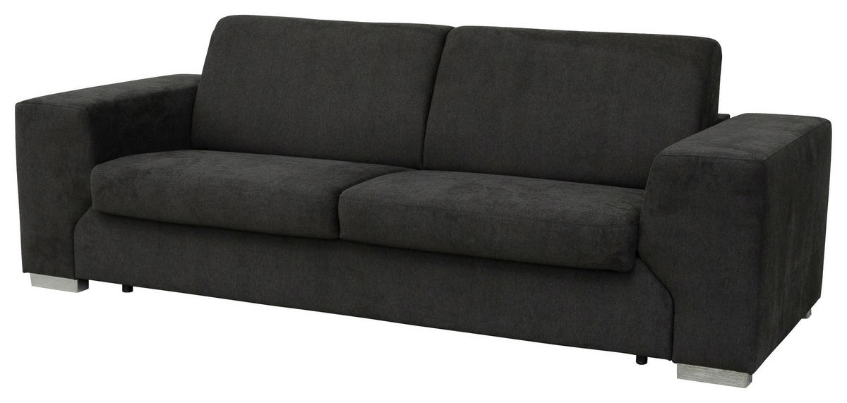 POHOVKA, textil, antracitová - antracitová/chrómová, Konventionell, kov/textil (250/85/98cm) - Venda