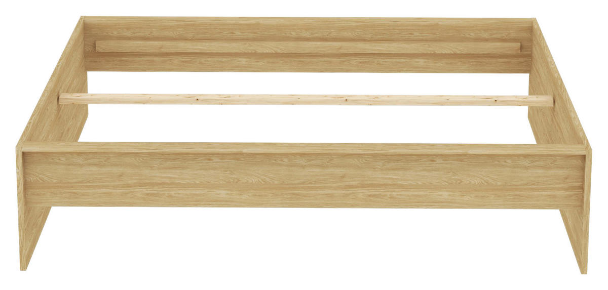 ÁGYKERET 180/200 cm  tölgyfa színű  - tölgyfa színű, Konventionell, faalapú anyag (180/200cm) - Hom`in