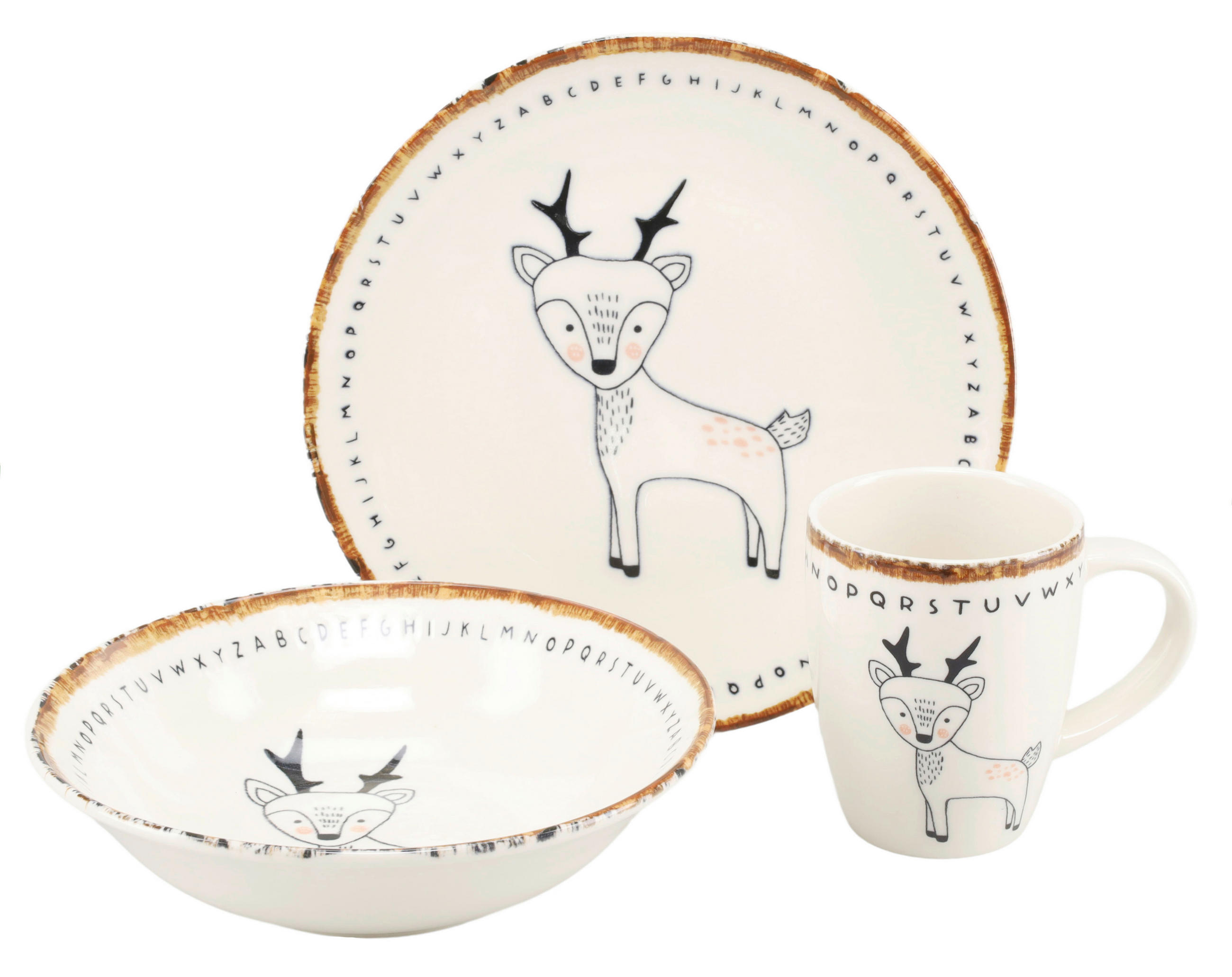 KINDERGESCHIRRSET 3-teilig  - Multicolor, Basics, Keramik - Creatable