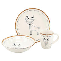 KINDERGESCHIRRSET 3-teilig  - Multicolor, Basics, Keramik - Creatable