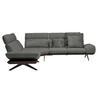 ECKSOFA  in Chenille, Flachgewebe Braun, Graubraun  239/270 cm  - Graubraun/Schwarz, Design, Textil/Metall (239/270cm) - Koinor