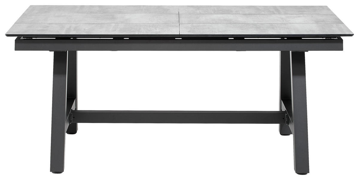 LOUNGETISCH 150-210/89/72 cm Metall, Kunststoff Anthrazit, Grau rechteckig  - Anthrazit/Grau, Design, Kunststoff/Metall (150-210/89/72cm) - Amatio