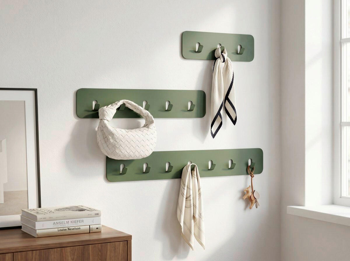 HAKENLEISTE  in Grün  - Grün, Design, Metall (30/10/3cm) - Xora