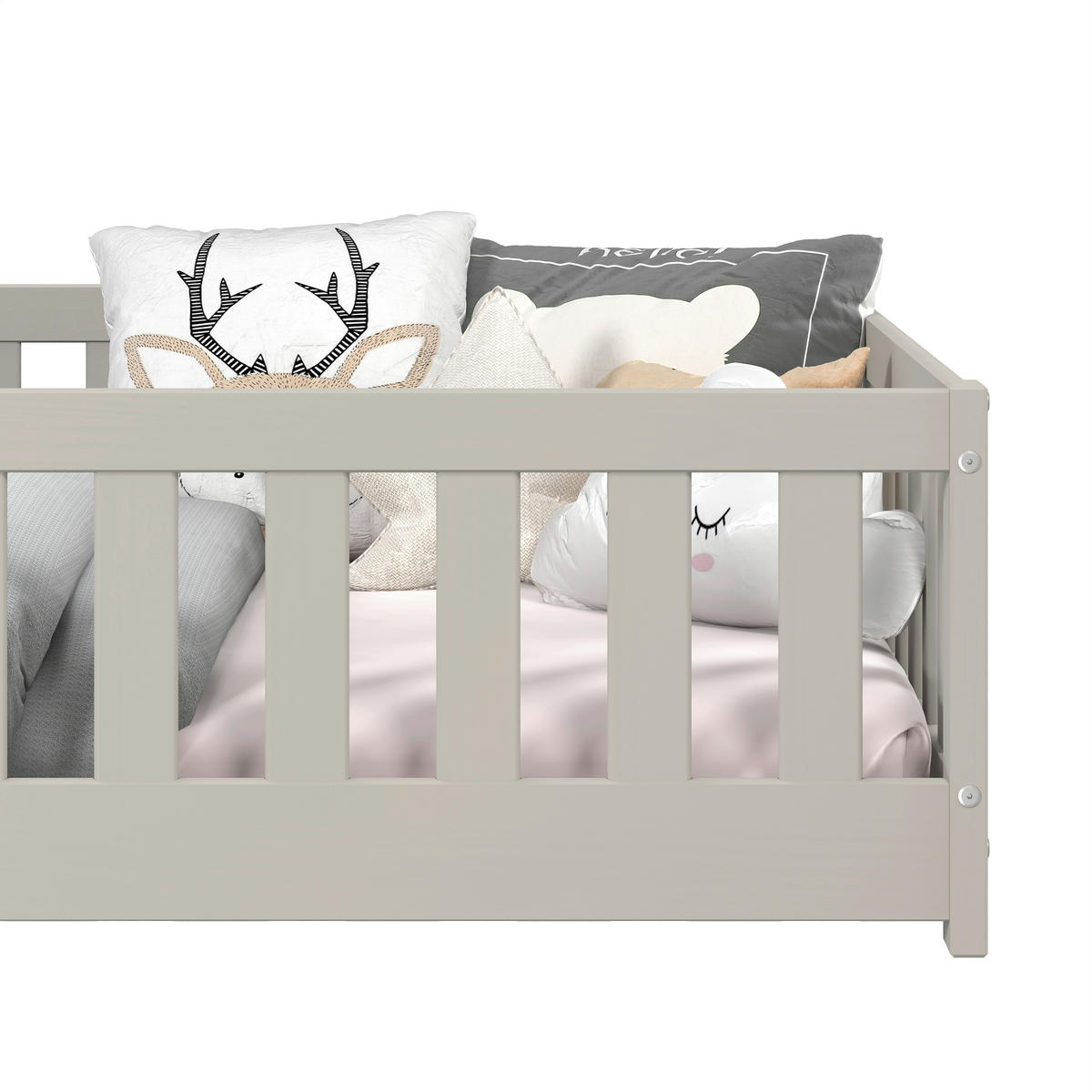 BODENBETT. 140/200 cm  in Taupe  - Taupe, MODERN, Holz/Holzwerkstoff (140/200cm) - P & B