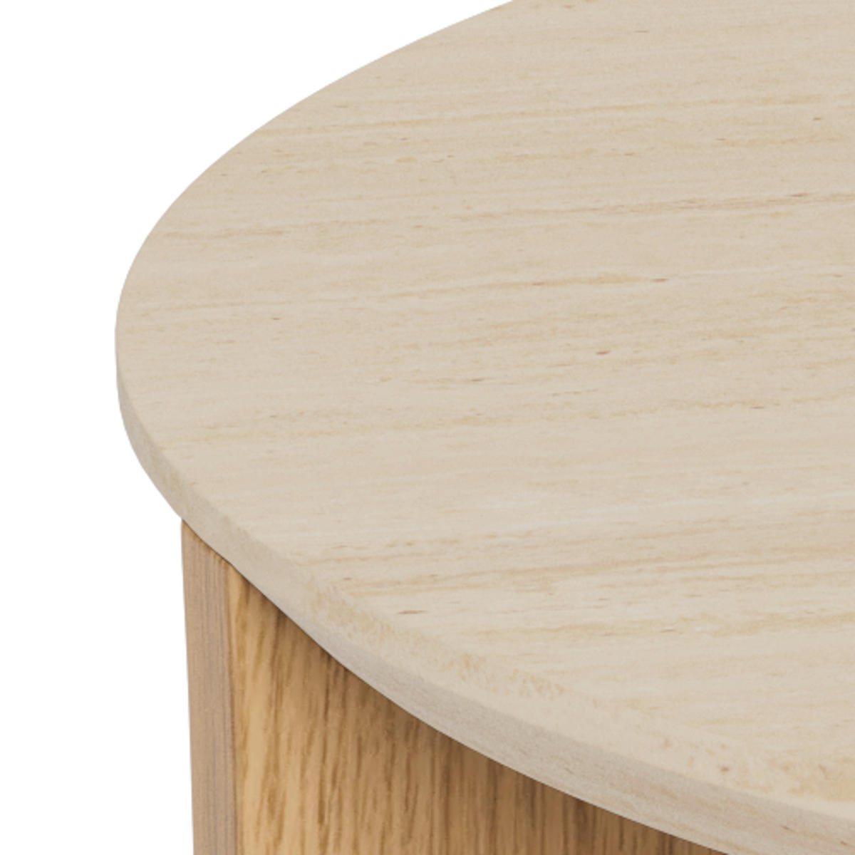 COUCHTISCH rund Beige, Wildeiche  - Wildeiche/Beige, Design, Holzwerkstoff (80/45/80cm) - MID.YOU