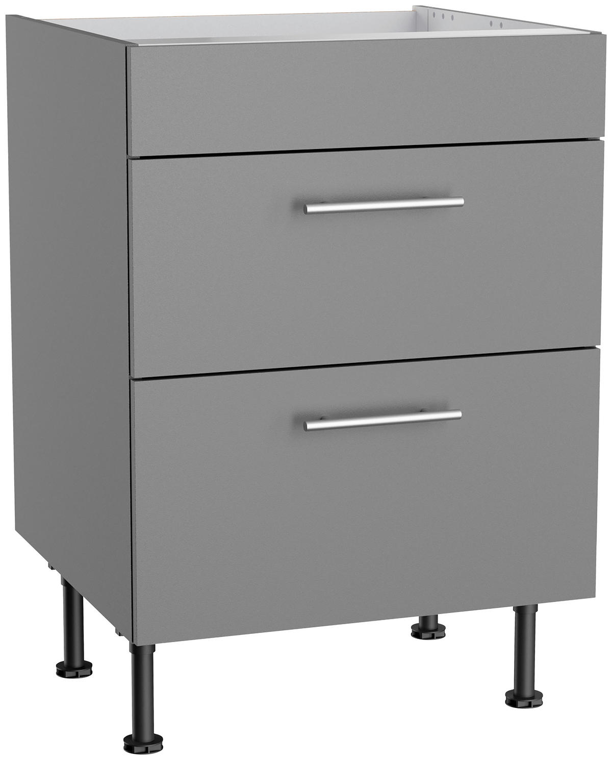 ECKKÜCHE 200/270 cm  in Grau  - Edelstahlfarben/Anthrazit, Basics, Holzwerkstoff/Metall (200/270cm) - Optifit
