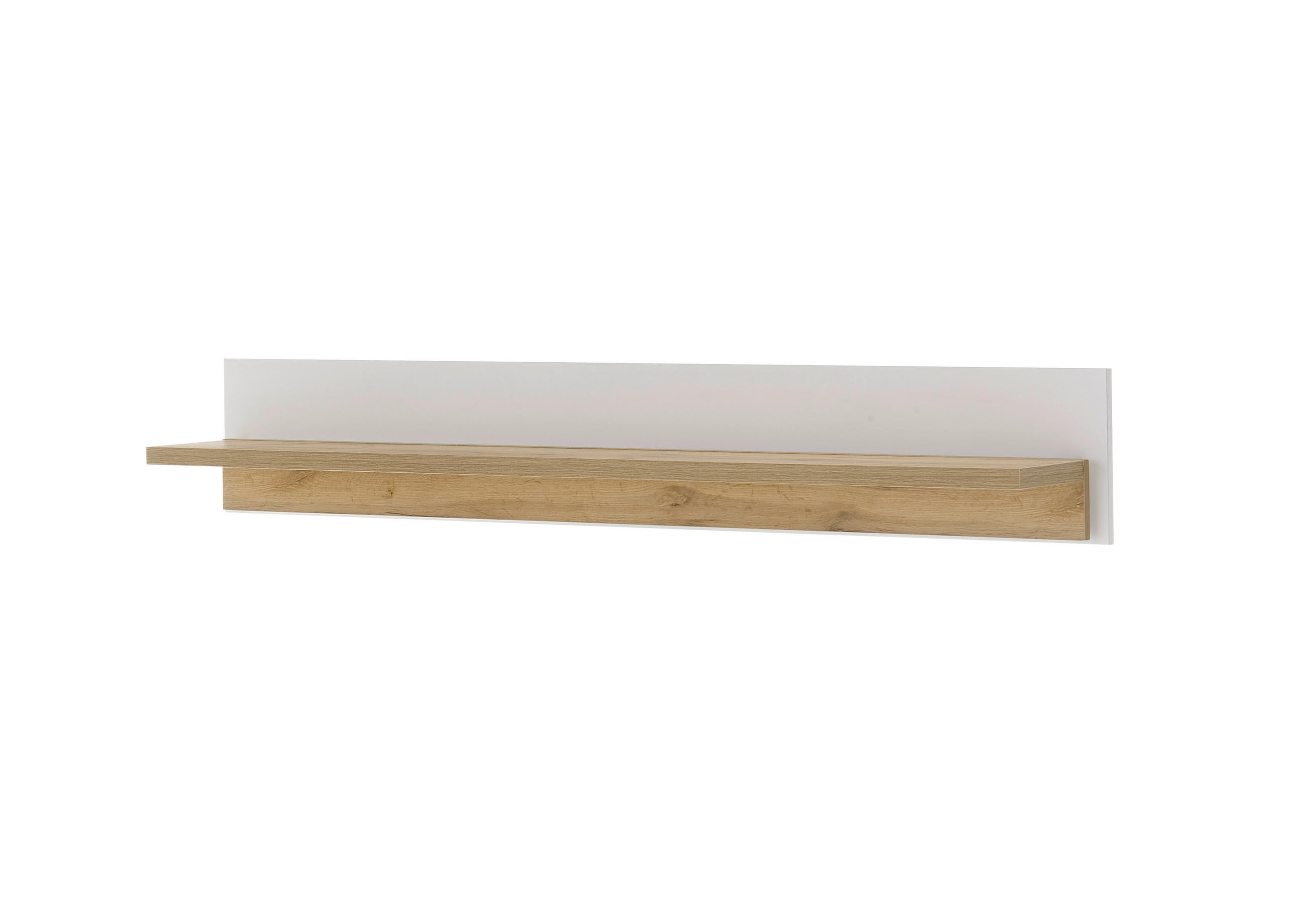 WANDBOARD Weiß, Eiche Wotan  - Eiche Wotan/Weiß, Design, Holzwerkstoff (150/20/18cm) - MID.YOU