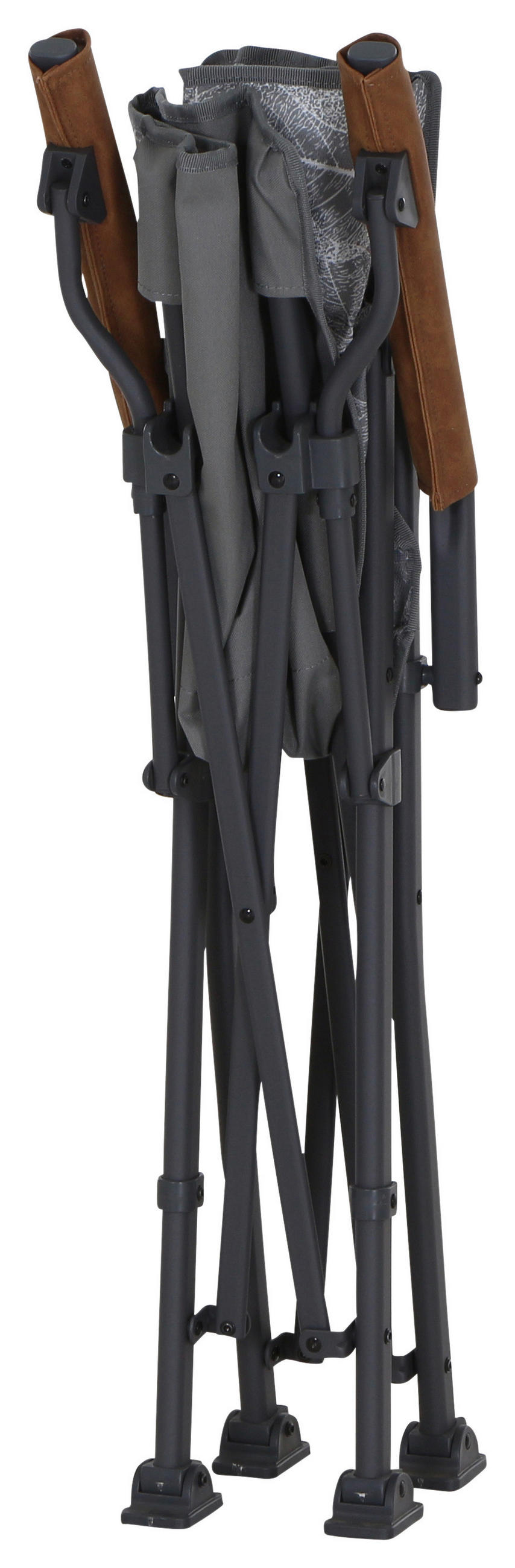 CAMPINGSESSEL - Anthrazit/Braun, KONVENTIONELL, Textil/Metall (73/55/99cm) - Siena Garden