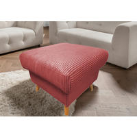 HOCKER Textil Koralle  - Koralle/Naturfarben, Design, Holz/Textil (61/43/61cm) - P & B