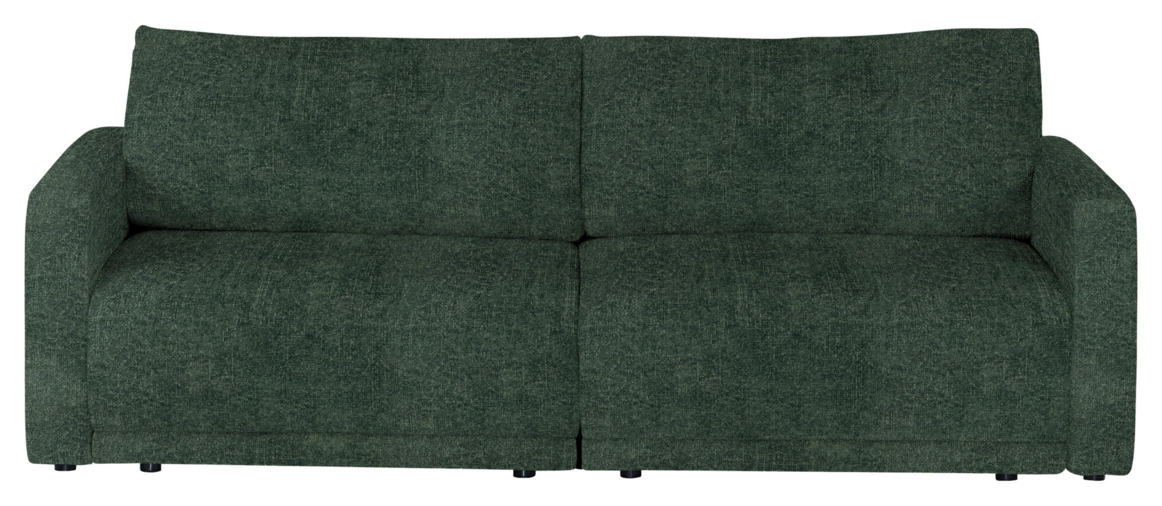 2,5-SITZER in Velours Olivgrün  - Schwarz/Olivgrün, Design, Kunststoff/Textil (240/70/125cm) - Xora