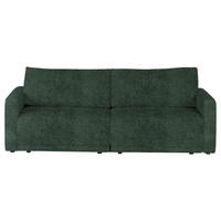 2,5-SITZER Velours Olivgrün  - Schwarz/Olivgrün, Design, Kunststoff/Textil (240/70/125cm) - Livetastic