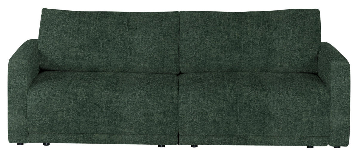 2,5-SITZER Velours Olivgrün  - Schwarz/Olivgrün, Design, Kunststoff/Textil (240/70/125cm) - Livetastic