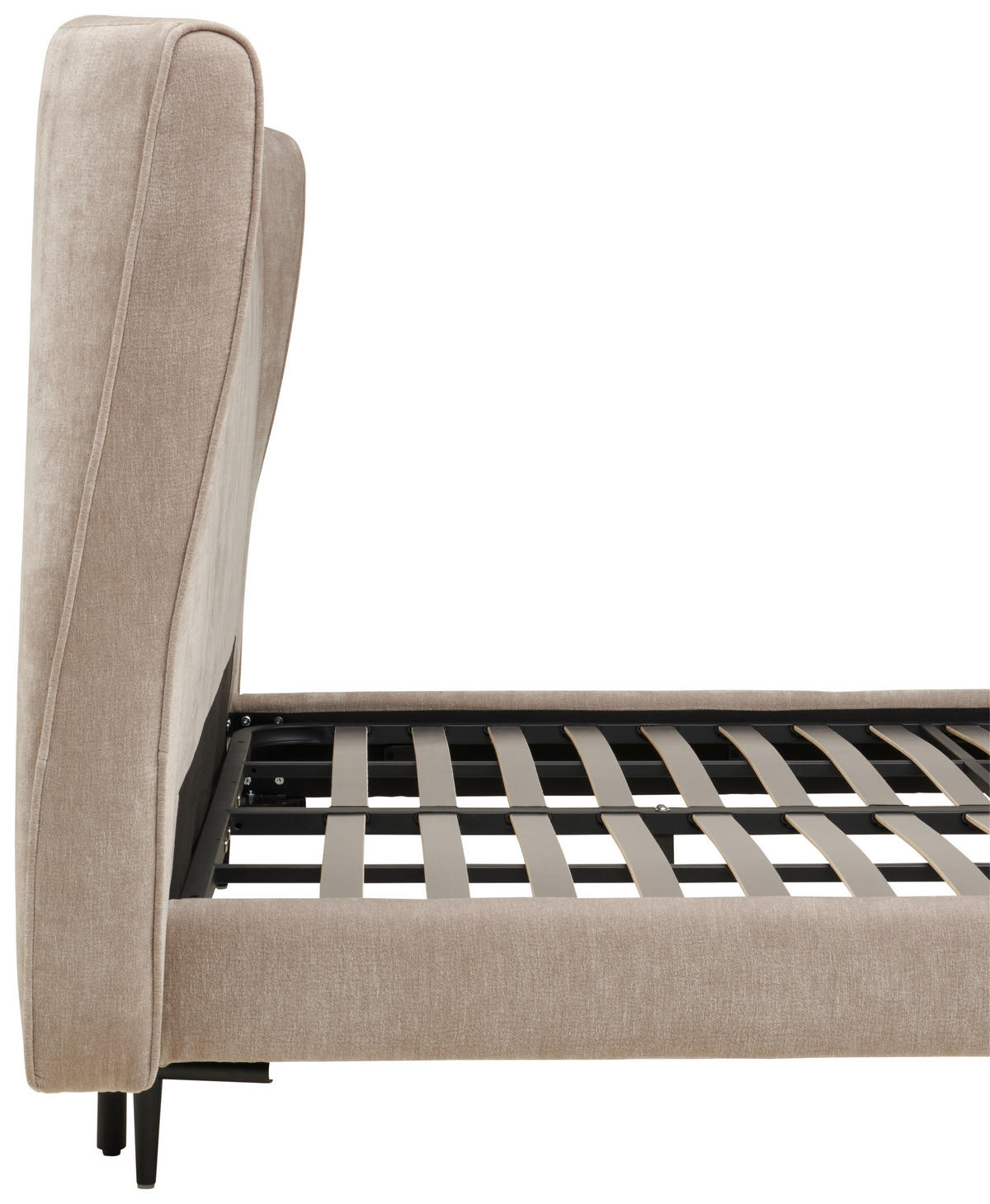TAPECIRANI KREVET   180/200 cm   bež  - bež/crna, Moderno, drvo/metal (180/200cm) - Livetastic