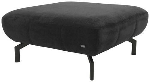 HOCKER in Textil Dunkelgrau - Dunkelgrau/Schwarz, Design, Textil/Metall (83/44/83cm) - LOOKS by W.Joop
