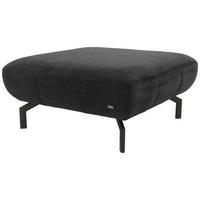 HOCKER Webstoff Dunkelgrau  - Dunkelgrau/Schwarz, Design, Textil/Metall (83/44/83cm) - LOOKS by W.Joop
