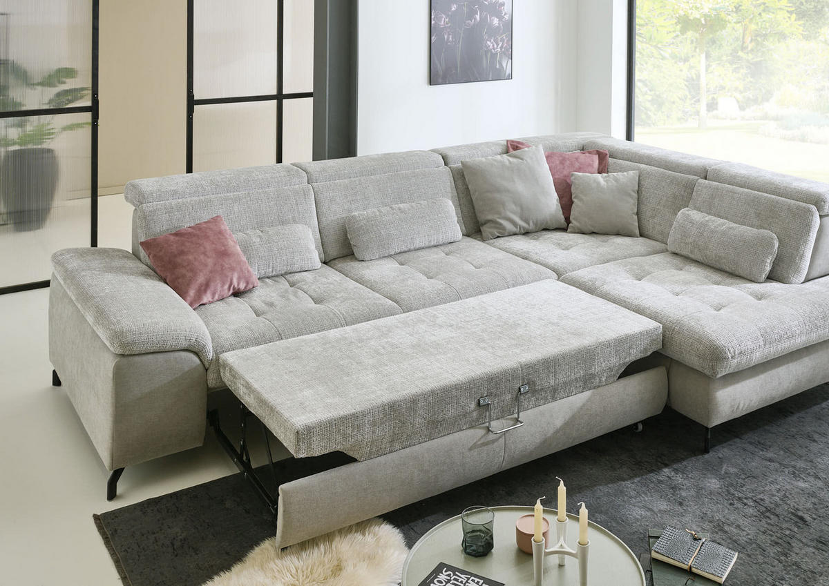 UGAONA GARNITURA siva  - siva/bež, Moderno, tekstil - Beldomo Comfort