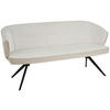 KÁRPITOZOTT PAD - bézs/fekete, Lifestyle, textil/fa (180/86/71cm) - Livetastic