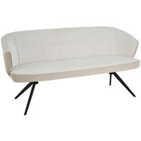 POLSTERBANK - Beige/Schwarz, LIFESTYLE, Holz/Textil (180/86/71cm) - Livetastic