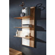 WOHNWAND  in Weiß, Eichefarben  341/205,5/54,2 cm  - Eichefarben/Weiß, Design, Glas/Holz (341/205,5/54,2cm) - Valnatura