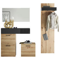 GARDEROBE 4-teilig  in 185/200/31 cm  - Eiche Artisan/Grau, Design, Glas/Holzwerkstoff (185/200/31cm) - Musterring
