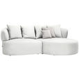 ECKSOFA in Bouclé Creme  235/166 cm  - Hellrosa/Creme, MODERN, Kunststoff/Textil (235/166cm) - Hom`in