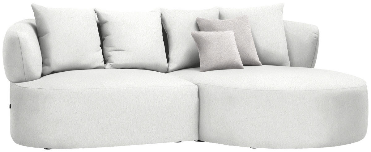 ECKSOFA in Bouclé Creme  235/166 cm  - Hellrosa/Creme, MODERN, Kunststoff/Textil (235/166cm) - Hom`in