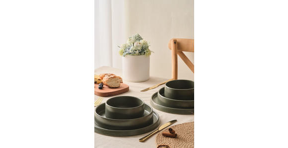 KOMBISERVICE Grün Kyoto 12-teilig 4 Personen  - Grün, Trend, Keramik - Novel