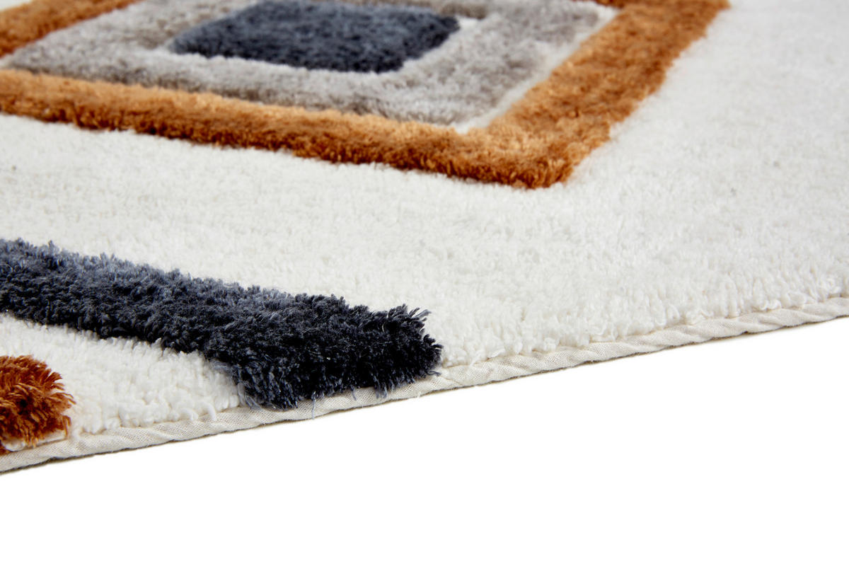 BADTEPPICH Barbados Braun, Grau, Schwarz, Weiß 67/110 cm  - Schwarz/Braun, Basics, Textil (67/110cm) - Schöner Wohnen