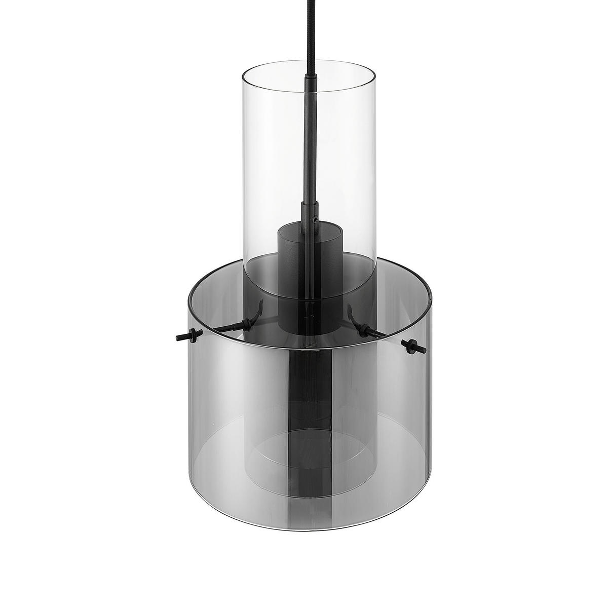 HÄNGELEUCHTE 18/150 cm  - Dunkelgrau, Design, Glas/Metall (18/150cm) - Dieter Knoll