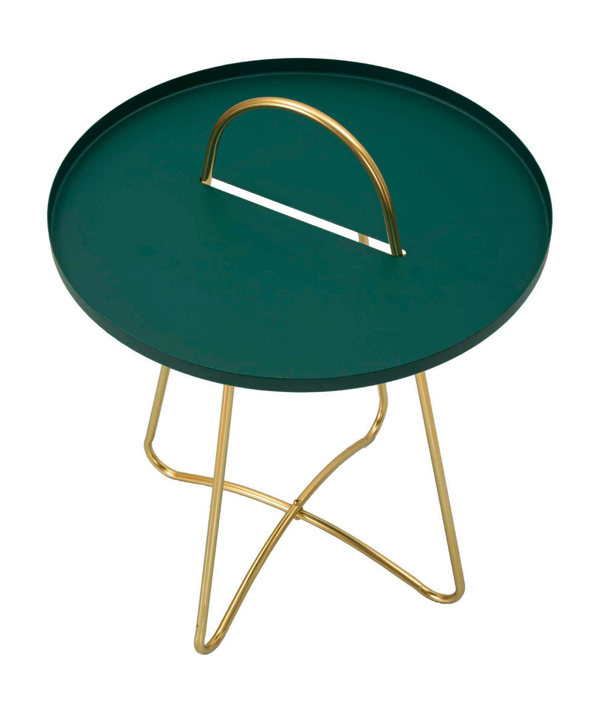 COUCHTISCH Grün, Goldfarben  - Goldfarben/Grün, Basics, Metall (45/59/45cm)